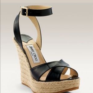 Jimmy Choo size 40 phoenix espadrille sandal GUC